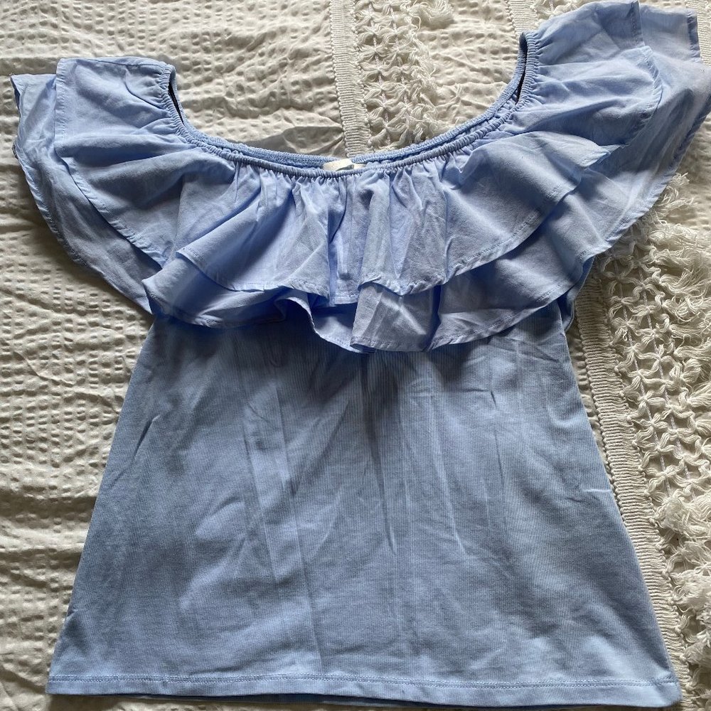 H + M off shoulder ruffle top